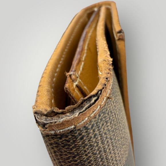 Vintage Fendi Pequin Stripe Canvas & Leather Wallet - Picture 7 of 16